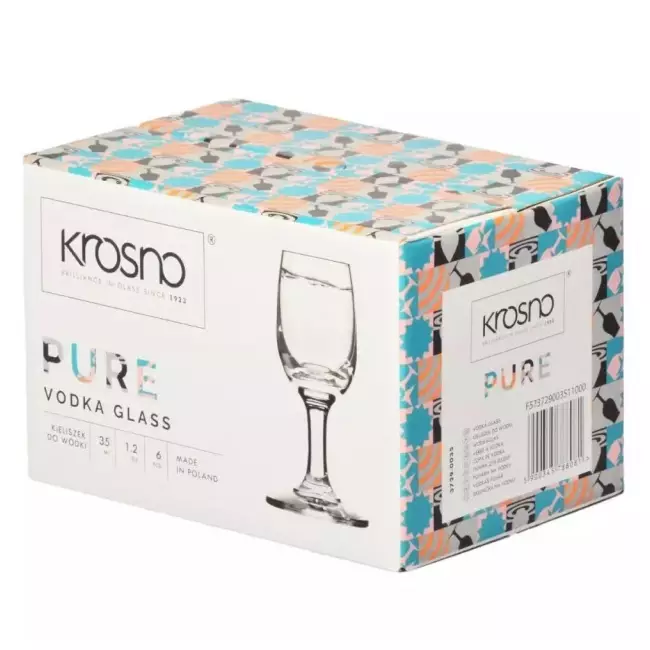 Kieliszki do wódki Krosno Pure 35ml opakowanie